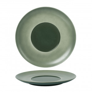 Farfurie prezentare 30cm, verde, Satin