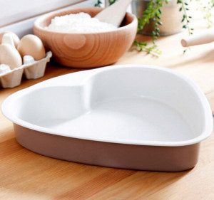 Forma tort 29x26.5x4cm, forma inima, invelis non-stick Caffe Creme, SNB - Img 3