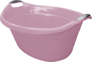 Lighean oval cu manere 62x43cm, 25L, zmeura, Kaja