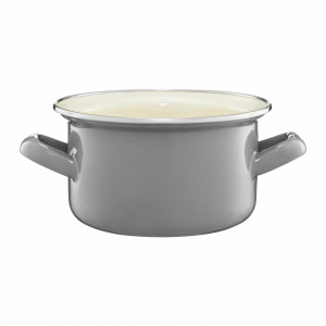 Oala emailata 16cm, 1.8L, gri, Emalia Olkusz