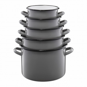 Oala emailata 24cm, 7L, gri, Emalia Olkusz - Img 3