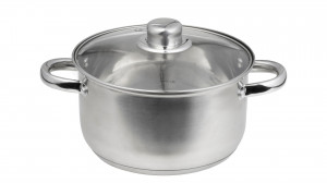 Oala inox cu capac 18cm, 2.1L, Santo