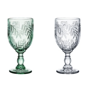 Pahar cu picior 300ml, mix culori, Palm - disponibil in display 6 buc, Pret buc, cantitate minima de comanda 6 buc