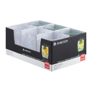 Pahar low drink 300ml, mix culori, Palm - disponibil in display 6 buc, Pret buc, cantitate minima de comanda 6 buc - Img 2