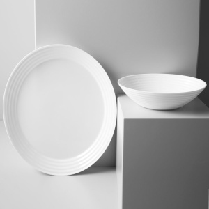 Platou oval 33x27.8cm, alb, Harena - Img 3