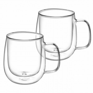 Set 2 cani 250ml, termorezistente, 7.5cm, Mia
