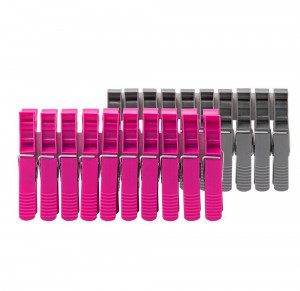 Set carlige de rufe 20 buc, gri-roz, Velkea