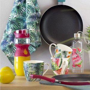 Set prosop bucatarie 40x60cm, 2 piese, model palmier, Tropical - Img 2