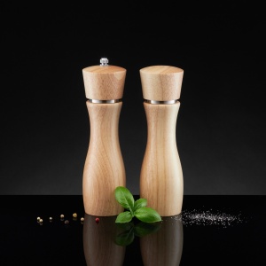 Set rasnita piper si solnita sare, 2 piese, maro, Natural - Img 2