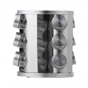 Set recipiente condimente, 12 piese, suport inox, Cleo - Img 3