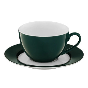 Set servire ceai sau cafea, 12 piese, 6 persoane, Aura Green