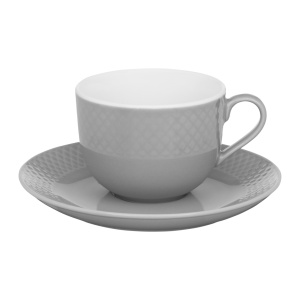 Set servire ceai sau cafea, 12 piese, 6 persoane, gri, Sonia - Img 1