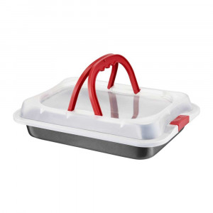 Tava copt cu capac plastic 36x23x5cm, invelis ILAG Basic, Lukrecja