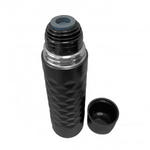 Termos 600ml, model 3D negru, Tesoro - Img 2