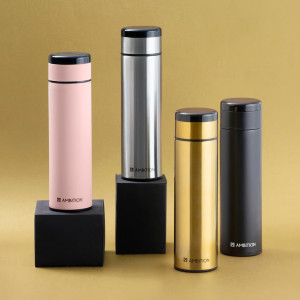 Termos inox 420ml, cu indicator LCD pentru temperatura, auriu, Indi - Img 4