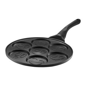 Tigaie clatite 26cm cu forme fete zambitoare, invelis ILAG Premium, Magnat - Img 3