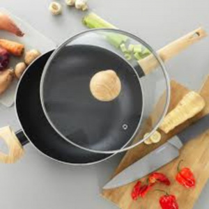 Tigaie wok cu capac 28cm, invelis non-stick, negru, Scandi Smartstone - Img 2