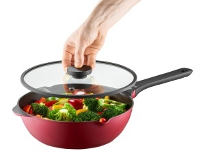 Tigaie wok cu capac 28cm, invelis Qualum Basic, Noel - Img 2