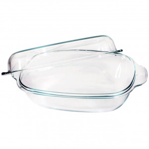 Vas termorezistent cu capac 40x26x17cm, 8.6L, oval, Excellent - Img 2