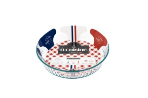 Vas termorezistent pentru tarta 26x26x6cm, 2.1L, Glass Bakeware - Img 3