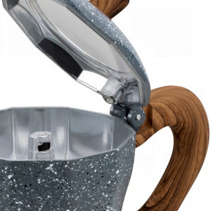 Cafetiera filtru Mastic cu o capacitate de 300 ml, dotata cu un capac cu sistem facil de deschidere