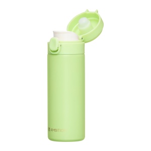 Cana termos 350ml, buton de siguranta, verde, Alice - Img 2