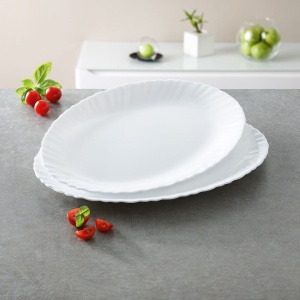 Farfurie plata 23cm, alb, Feston - Img 2