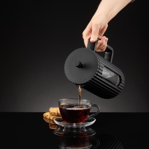 Filtru ceai sau cafea 600ml, negru, Curly - Img 3