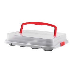 Forma briose cu capac plastic 35x26.5x3.5cm, 12 portii, invelis ILAG Basic, Lukrecja