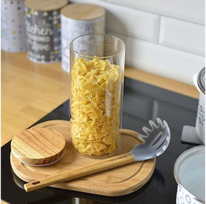 Lingura servire spaghetti cu maner bambus, Nordic - Img 2