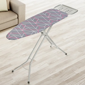 Masa de calcat 130x42cm, blat tip plasa cu suport pentru fier, Velkea H038-06PB - Img 8