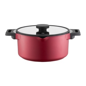 Oala cu capac 24cm, 4.7L, invelis Qualum Basic, Noel