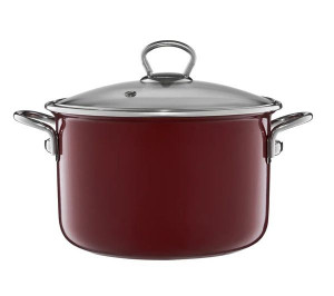 Oala emailata cu capac 20cm, 2.6L, visiniu, Optimum - Img 2