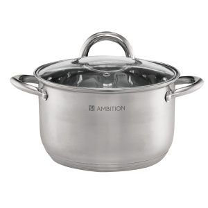 Oala inox cu capac 18cm, 2.5L, Solar