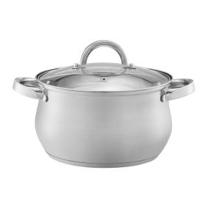 Oala inox cu capac 24cm, 7.3L, Domingo