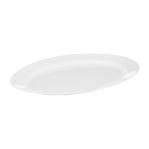 Platou oval 35x25cm, sticla opal, Basic