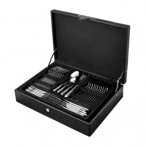 Set tacamuri inox, 72 piese, 12 persoane, ambalate in valiza, Selene - Img 1