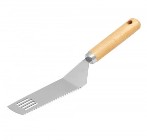 Spatula zimtata cu maner lemn 27cm, Natural - Img 2