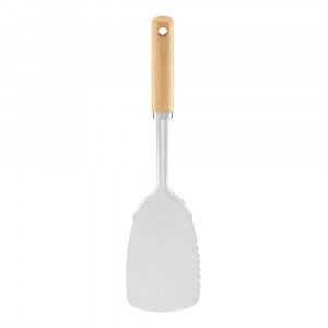 Spatula zimtata cu maner lemn 33.4cm, Natural