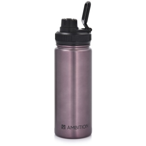 Sticla termica 550ml, roz inchis, Gym