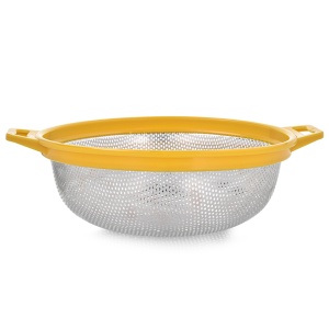 Strecuratoare inox 27cm, galben, Drop