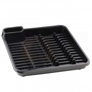 Suport scurgator de vase 39x39cm, negru, Milo