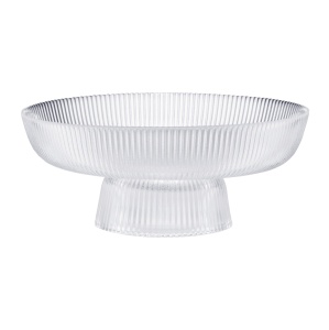 Suport tort cu talpa 25cm, sticla, transparent, Curly - Img 2