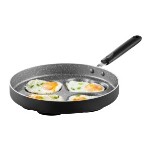 Tigaie clatite si oua 26cm, invelis Qualum Basic Stone Edition, Pedra - Img 2