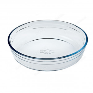 Vas termorezistent rotund pentru prajituri 23x23x5cm, 1.4L, Glass Bakeware