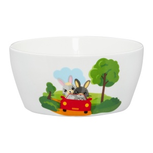Bol mic 12cm, 400ml, iepurasi, masina, Betty I Bunny