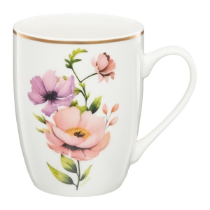 Cana portelan din gama Flores, produsa de brandul Ambition, cu o capacitate de 330 ml