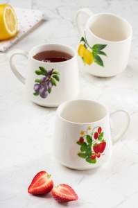 Cana 460ml, design capsuni, Frutti - Img 2