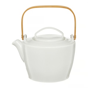 Ceainic portelan 1.1L, alb, Natural - Img 1