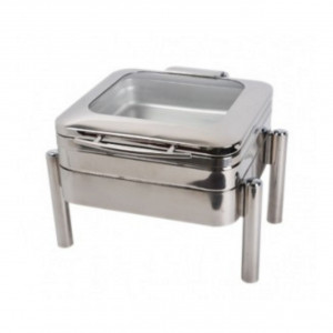 Chafing dish cu capac din sticla 35.4x32.5cm, Ambition
